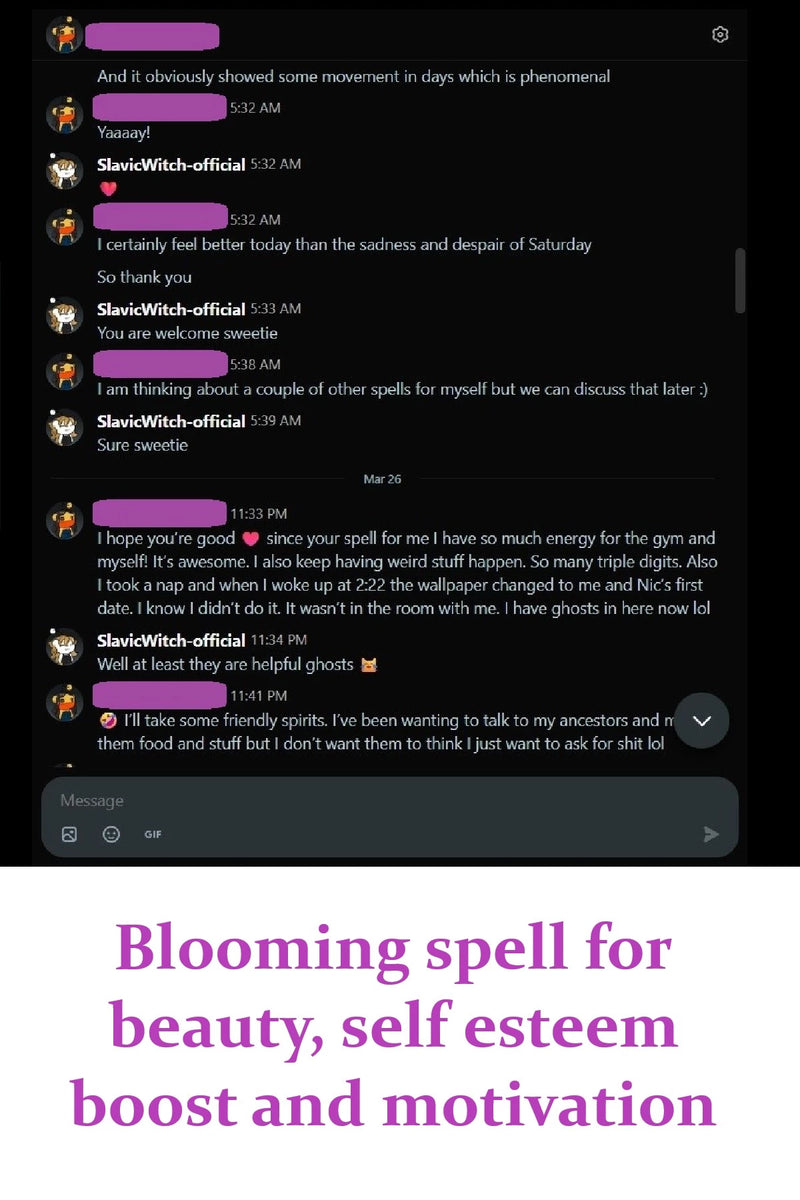 client testimonial about confidence and energy improvement after blooming spell