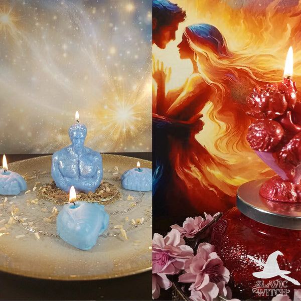 ritual setup for healing and reconciliation spell bundle focused on emotional connection