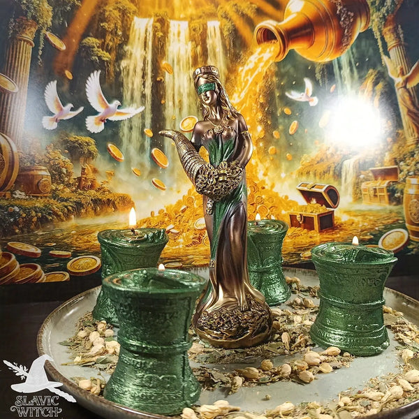 ritual setup for money spell focused on attracting financial opportunities and wealth